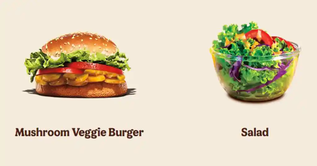 7. Burger King Menu Salads & Veggies