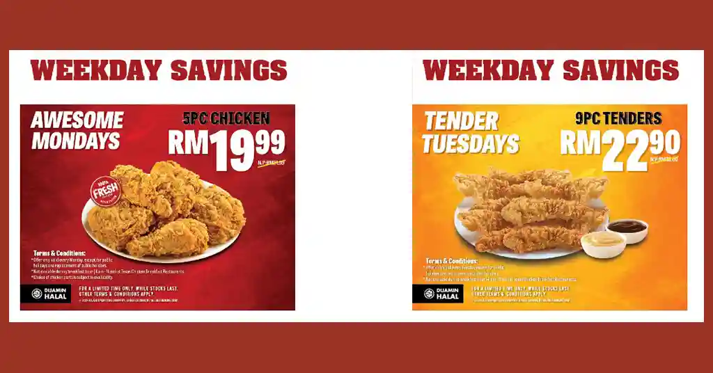 Promosi Terkini Texas Chicken Malaysia