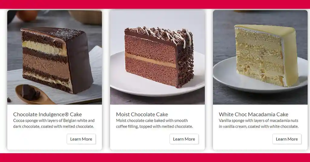 Senarai Harga Kek Secret Recipe Menu Terkini