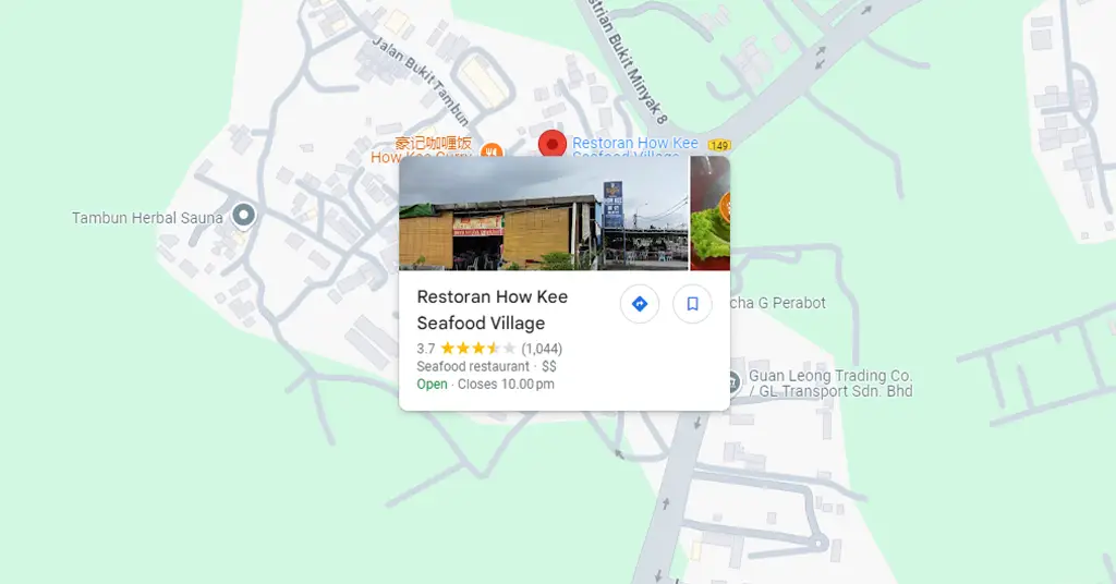 Lokasi dan Waktu Operasi Restoran How Kee Seafood Village