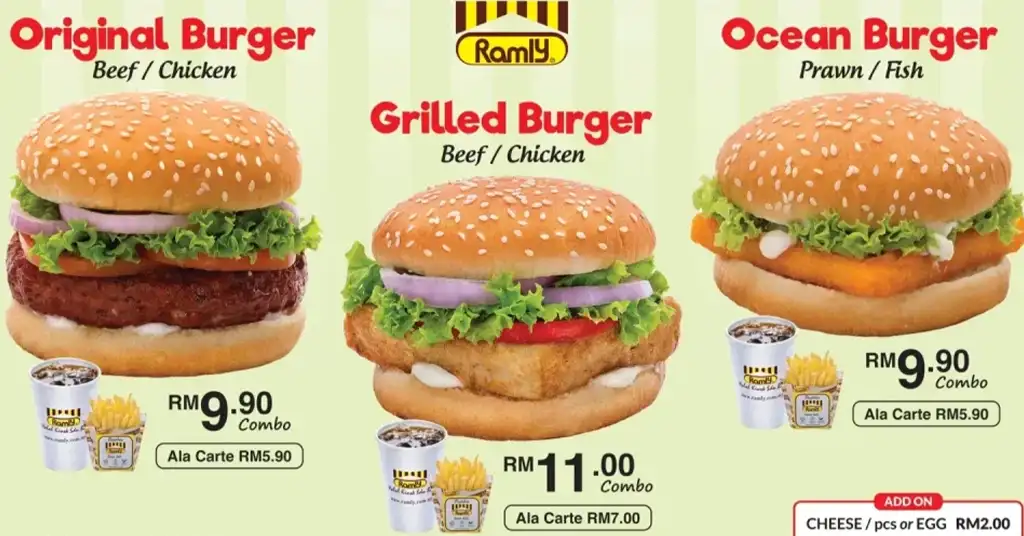 Variasi Menu Burger Ramly